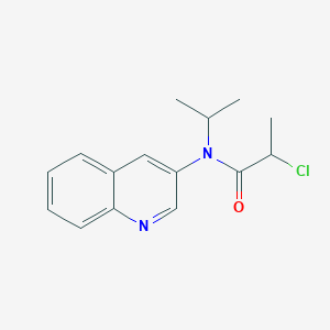 molecular formula C15H17ClN2O B2744033 2-Chloro-N-propan-2-yl-N-quinolin-3-ylpropanamide CAS No. 2411253-41-1