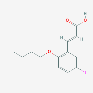 (2E)-3-(2-butoxy-5-iodophenyl)prop-2-enoic acid