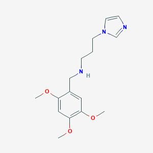 molecular formula C16H23N3O3 B274405 3-(1H-imidazol-1-yl)-N-(2,4,5-trimethoxybenzyl)-1-propanamine 