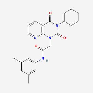 2-(3-cyclohexyl-2,4-dioxo-3,4-dihydropyrido[2,3-d]pyrimidin-1(2H)-yl)-N-(3,5-dimethylphenyl)acetamide