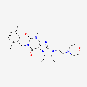 3-(2,5-dimethylbenzyl)-1,6,7-trimethyl-8-(2-morpholinoethyl)-1H-imidazo[2,1-f]purine-2,4(3H,8H)-dione