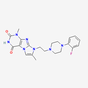 8-(2-(4-(2-fluorophenyl)piperazin-1-yl)ethyl)-1,7-dimethyl-1H-imidazo[2,1-f]purine-2,4(3H,8H)-dione