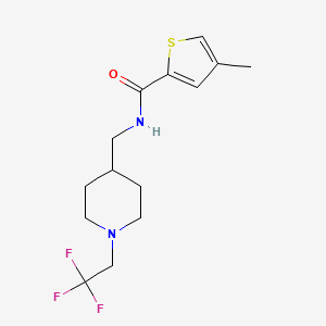 4-Methyl-N-[[1-(2,2,2-trifluoroethyl)piperidin-4-yl]methyl]thiophene-2-carboxamide