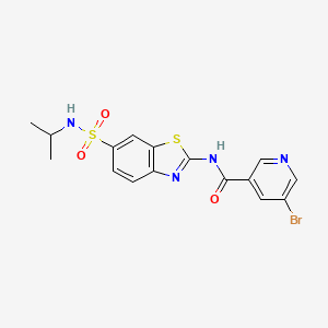molecular formula C16H15BrN4O3S2 B2744070 5-溴-N-(6-(N-异丙基磺酰)苯并[2]噻唑-2-基)烟酰胺 CAS No. 868213-66-5