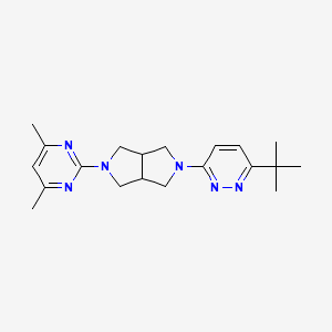 2-(6-Tert-butylpyridazin-3-yl)-5-(4,6-dimethylpyrimidin-2-yl)-1,3,3a,4,6,6a-hexahydropyrrolo[3,4-c]pyrrole