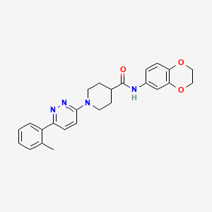 N-(2,3-dihydrobenzo[b][1,4]dioxin-6-yl)-1-(6-(o-tolyl)pyridazin-3-yl)piperidine-4-carboxamide