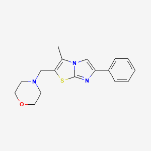 molecular formula C17H19N3OS B2744098 4-((3-Methyl-6-phenylimidazo[2,1-b]thiazol-2-yl)methyl)morpholine CAS No. 955328-40-2