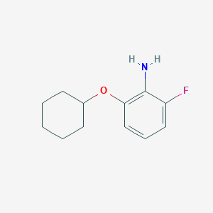 molecular formula C12H16FNO B2744103 2-(环己氧基)-6-氟苯胺 CAS No. 1178172-12-7