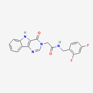 molecular formula C19H14F2N4O2 B2744106 N-(2,4-difluorobenzyl)-2-(4-oxo-4,5-dihydro-3H-pyrimido[5,4-b]indol-3-yl)acetamide CAS No. 1185153-77-8