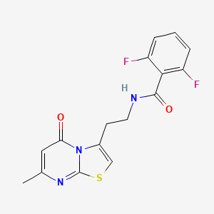 molecular formula C16H13F2N3O2S B2744107 2,6-二氟-N-(2-(7-甲基-5-氧代-5H-噻唑并[3,2-a]嘧啶-3-基)乙基)苯甲酰胺 CAS No. 1286705-67-6