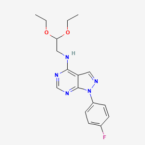molecular formula C17H20FN5O2 B2744109 N-(2,2-diethoxyethyl)-1-(4-fluorophenyl)-1H-pyrazolo[3,4-d]pyrimidin-4-amine CAS No. 890882-84-5