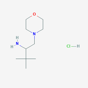 molecular formula C10H23ClN2O B2744110 3,3-二甲基-1-吗啉丁-2-胺盐酸盐 CAS No. 2007915-88-8