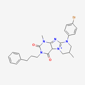9-(4-bromophenyl)-1,7-dimethyl-3-(3-phenylpropyl)-1H,2H,3H,4H,6H,7H,8H,9H-pyrimido[1,2-g]purine-2,4-dione