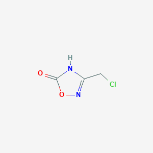 molecular formula C3H3ClN2O2 B2744117 3-(Chloromethyl)-4H-1,2,4-oxadiazol-5-one CAS No. 1341331-97-2