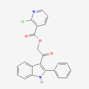 molecular formula C22H15ClN2O3 B2744121 [2-氧代-2-(2-苯基-1H-吲哚-3-基)乙基] 2-氯吡啶-3-甲酸酯 CAS No. 926386-60-9