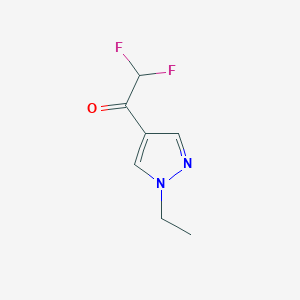 molecular formula C7H8F2N2O B2744123 1-(1-ethyl-1H-pyrazol-4-yl)-2,2-difluoroethanone CAS No. 1174879-23-2