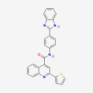 N-[4-(1H-1,3-benzodiazol-2-yl)phenyl]-2-(thiophen-2-yl)quinoline-4-carboxamide