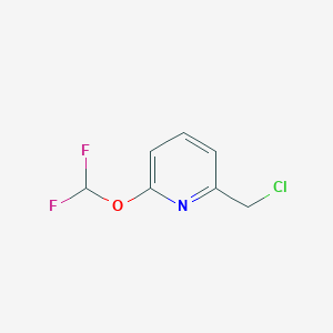 molecular formula C7H6ClF2NO B2744130 2-(Chloromethyl)-6-(difluoromethoxy)pyridine CAS No. 2377032-29-4
