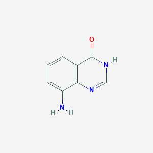 molecular formula C8H7N3O B2744143 8-氨基喹唑啉-4(3H)-酮 CAS No. 130148-49-1