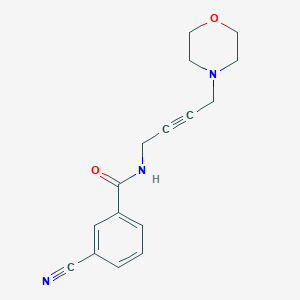 molecular formula C16H17N3O2 B2744144 3-cyano-N-(4-morpholinobut-2-yn-1-yl)benzamide CAS No. 1396866-56-0