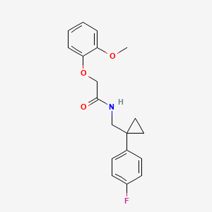 N-((1-(4-fluorophenyl)cyclopropyl)methyl)-2-(2-methoxyphenoxy)acetamide