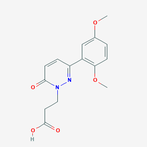 molecular formula C15H16N2O5 B2744149 3-[3-(2,5-dimethoxyphenyl)-6-oxopyridazin-1(6H)-yl]propanoic acid CAS No. 1225973-06-7