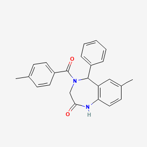 7-methyl-4-(4-methylbenzoyl)-5-phenyl-1,3,4,5-tetrahydro-2H-1,4-benzodiazepin-2-one