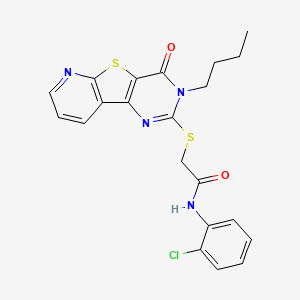 2-((3-butyl-4-oxo-3,4-dihydropyrido[3',2':4,5]thieno[3,2-d]pyrimidin-2-yl)thio)-N-(2-chlorophenyl)acetamide