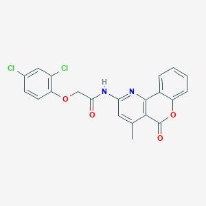2-(2,4-dichlorophenoxy)-N-(4-methyl-5-oxo-5H-chromeno[4,3-b]pyridin-2-yl)acetamide