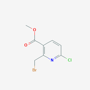 molecular formula C8H7BrClNO2 B2744164 Methyl 2-(bromomethyl)-6-chloronicotinate CAS No. 1256789-01-1