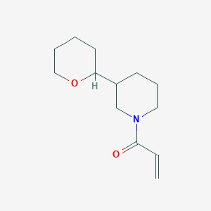 molecular formula C13H21NO2 B2744178 1-[3-(Oxan-2-yl)piperidin-1-yl]prop-2-en-1-one CAS No. 2224413-07-2