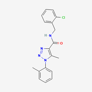 molecular formula C18H17ClN4O B2744182 N-(2-chlorobenzyl)-5-methyl-1-(2-methylphenyl)-1H-1,2,3-triazole-4-carboxamide CAS No. 950243-48-8