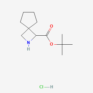 molecular formula C12H22ClNO2 B2744183 Tert-butyl 2-azaspiro[3.4]octane-3-carboxylate;hydrochloride CAS No. 2411200-50-3