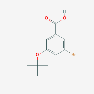 molecular formula C11H13BrO3 B2744188 3-Bromo-5-[(2-methylpropan-2-yl)oxy]benzoic acid CAS No. 1369782-01-3