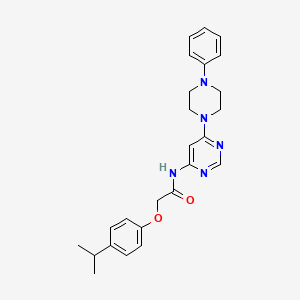 molecular formula C25H29N5O2 B2744190 2-(4-isopropylphenoxy)-N-(6-(4-phenylpiperazin-1-yl)pyrimidin-4-yl)acetamide CAS No. 1396849-71-0