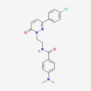 N-(2-(3-(4-chlorophenyl)-6-oxopyridazin-1(6H)-yl)ethyl)-4-(dimethylamino)benzamide