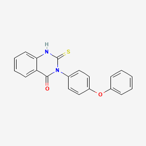 molecular formula C20H14N2O2S B2744203 3-(4-苯氧基苯基)-2-硫醚-3,4-二氢喹唑啉-4-酮 CAS No. 438029-86-8