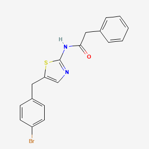 molecular formula C18H15BrN2OS B2744204 N-(5-(4-bromobenzyl)thiazol-2-yl)-2-phenylacetamide CAS No. 301175-66-6