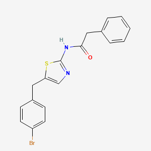 molecular formula C18H15BrN2OS B2744204 N-(5-(4-溴苄基)噻唑-2-基)-2-苯基乙酰胺 CAS No. 301175-66-6