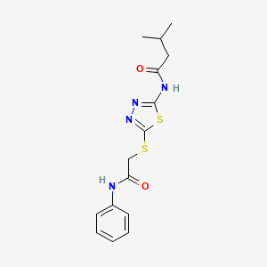 3-methyl-N-(5-((2-oxo-2-(phenylamino)ethyl)thio)-1,3,4-thiadiazol-2-yl)butanamide