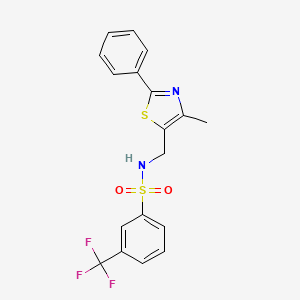 N-((4-methyl-2-phenylthiazol-5-yl)methyl)-3-(trifluoromethyl)benzenesulfonamide