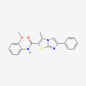 molecular formula C20H17N3O2S B2744222 N-(2-methoxyphenyl)-3-methyl-6-phenylimidazo[2,1-b]thiazole-2-carboxamide CAS No. 852133-48-3