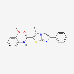 molecular formula C20H17N3O2S B2744222 N-(2-甲氧基苯基)-3-甲基-6-苯基咪唑并[2,1-b]噻唑-2-甲酰胺 CAS No. 852133-48-3