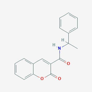 molecular formula C18H15NO3 B2744237 2-氧代-N-(1-苯乙基)-2H-香豆素-3-甲酰胺 CAS No. 304887-47-6