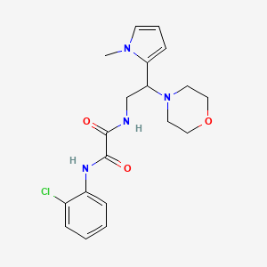 molecular formula C19H23ClN4O3 B2744240 N1-(2-chlorophenyl)-N2-(2-(1-methyl-1H-pyrrol-2-yl)-2-morpholinoethyl)oxalamide CAS No. 1049375-84-9