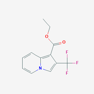 molecular formula C12H10F3NO2 B2744245 Ethyl 2-(trifluoromethyl)indolizine-1-carboxylate CAS No. 1284226-15-8
