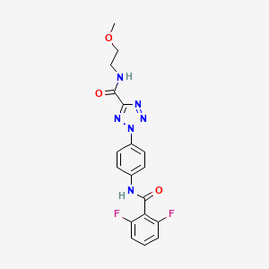 2-(4-(2,6-difluorobenzamido)phenyl)-N-(2-methoxyethyl)-2H-tetrazole-5-carboxamide