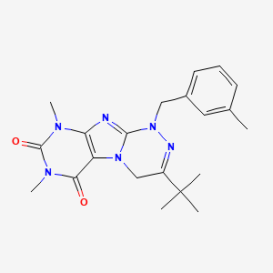 molecular formula C21H26N6O2 B2744262 3-(tert-butyl)-7,9-dimethyl-1-(3-methylbenzyl)-7,9-dihydro-[1,2,4]triazino[3,4-f]purine-6,8(1H,4H)-dione CAS No. 898448-69-6