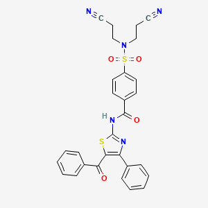N-(5-benzoyl-4-phenyl-1,3-thiazol-2-yl)-4-[bis(2-cyanoethyl)sulfamoyl]benzamide