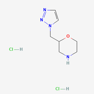 molecular formula C7H14Cl2N4O B2744266 2-[(1H-1,2,3-三唑-1-基)甲基]吗啉二盐酸盐 CAS No. 2031260-84-9